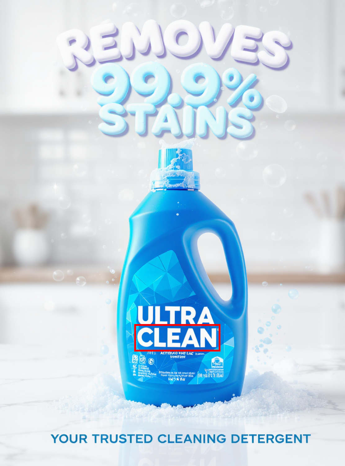 Input image: Cleaning detergent advertisement