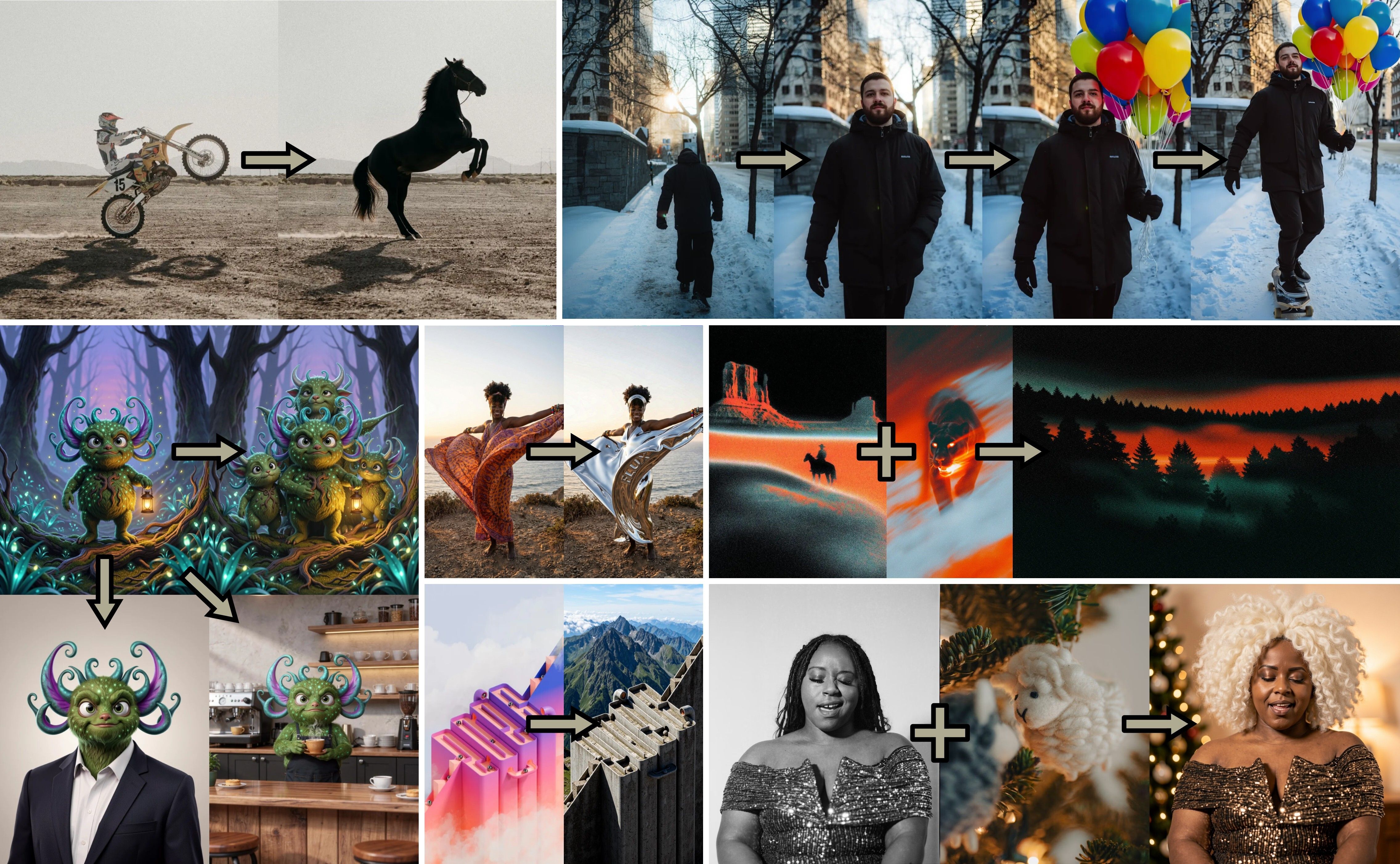 Exemple d'édition d'image par collage avec Flux 2 Klein