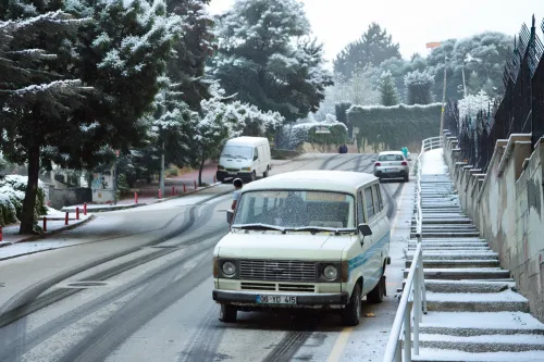Summer street to winter — edited with FLUX 3 Image Klein