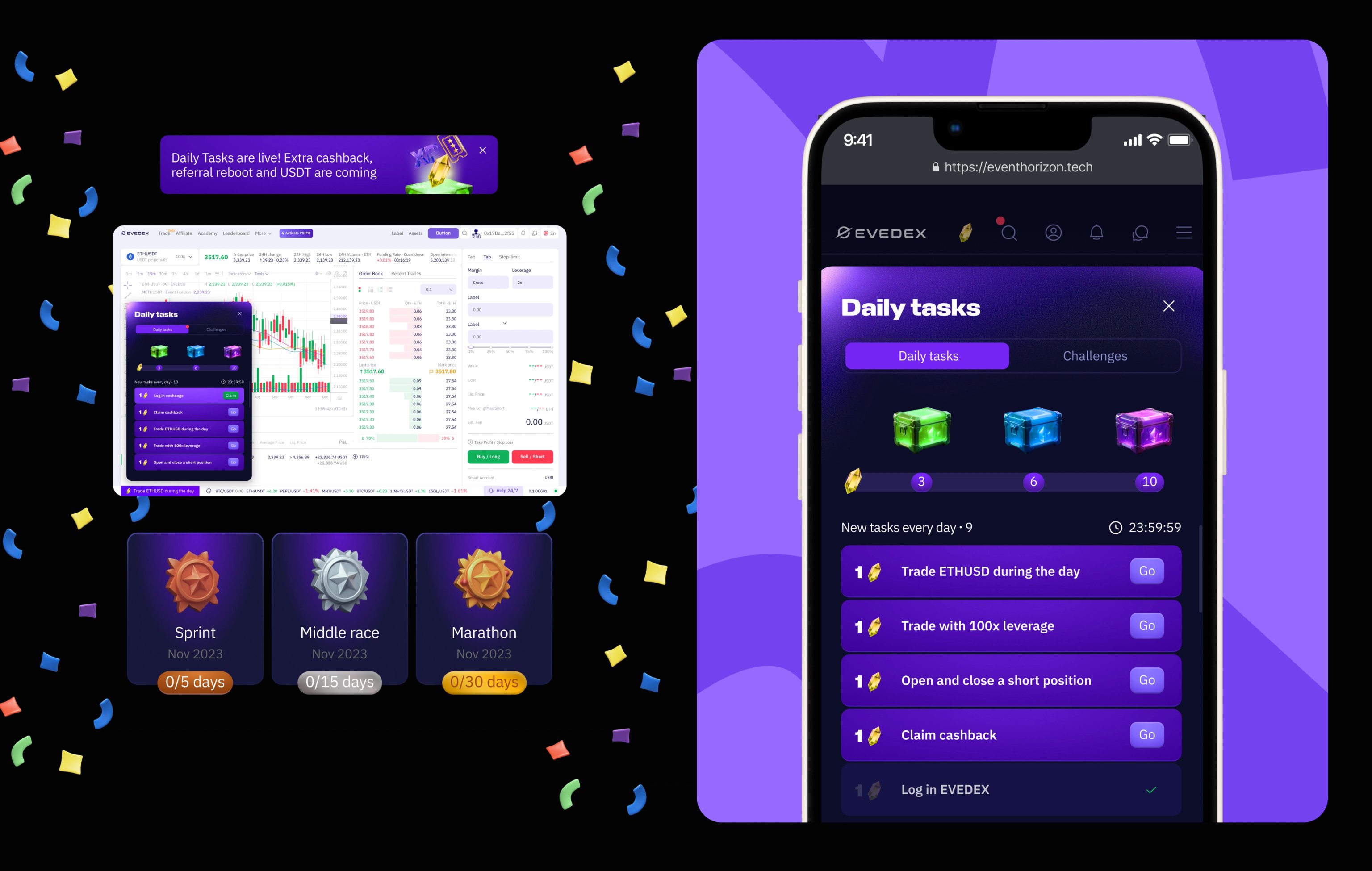 Геймификация в личном кабинете Evedex