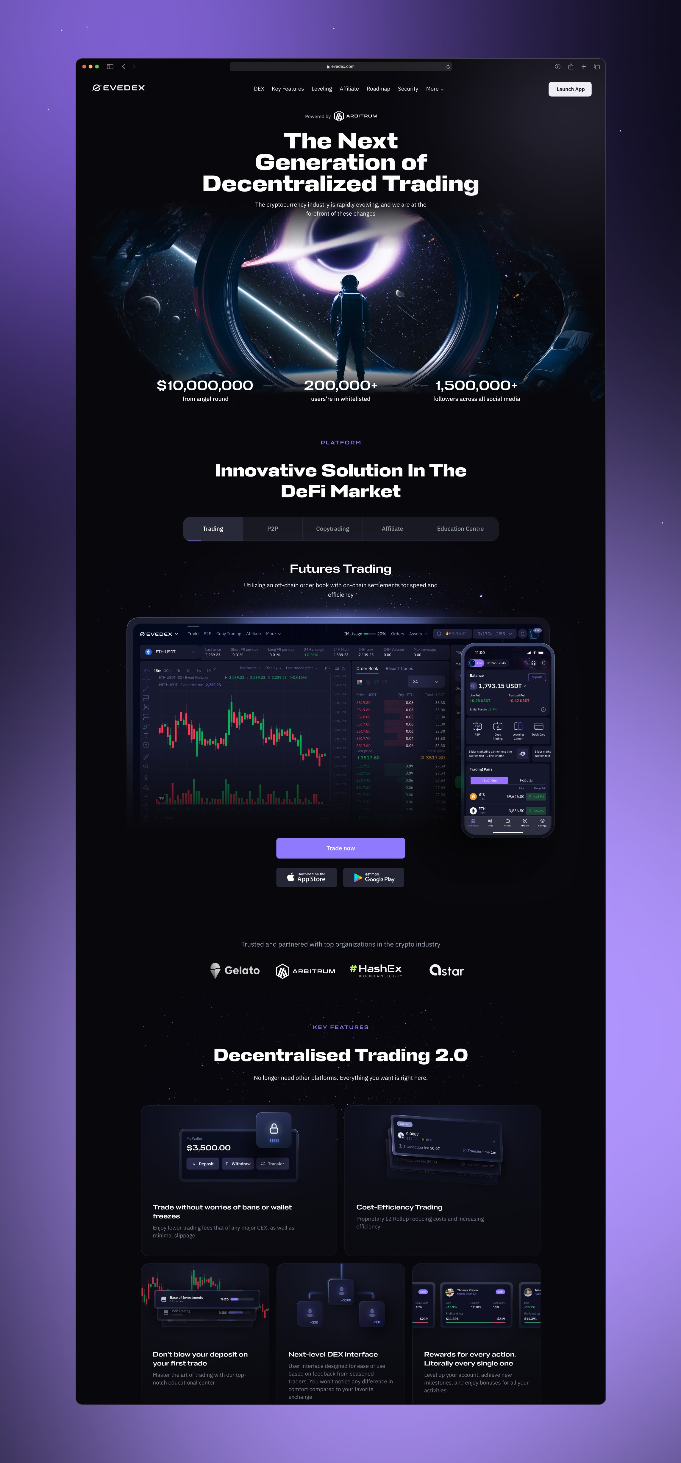 Криптобиржа Evedex — официальный сайт