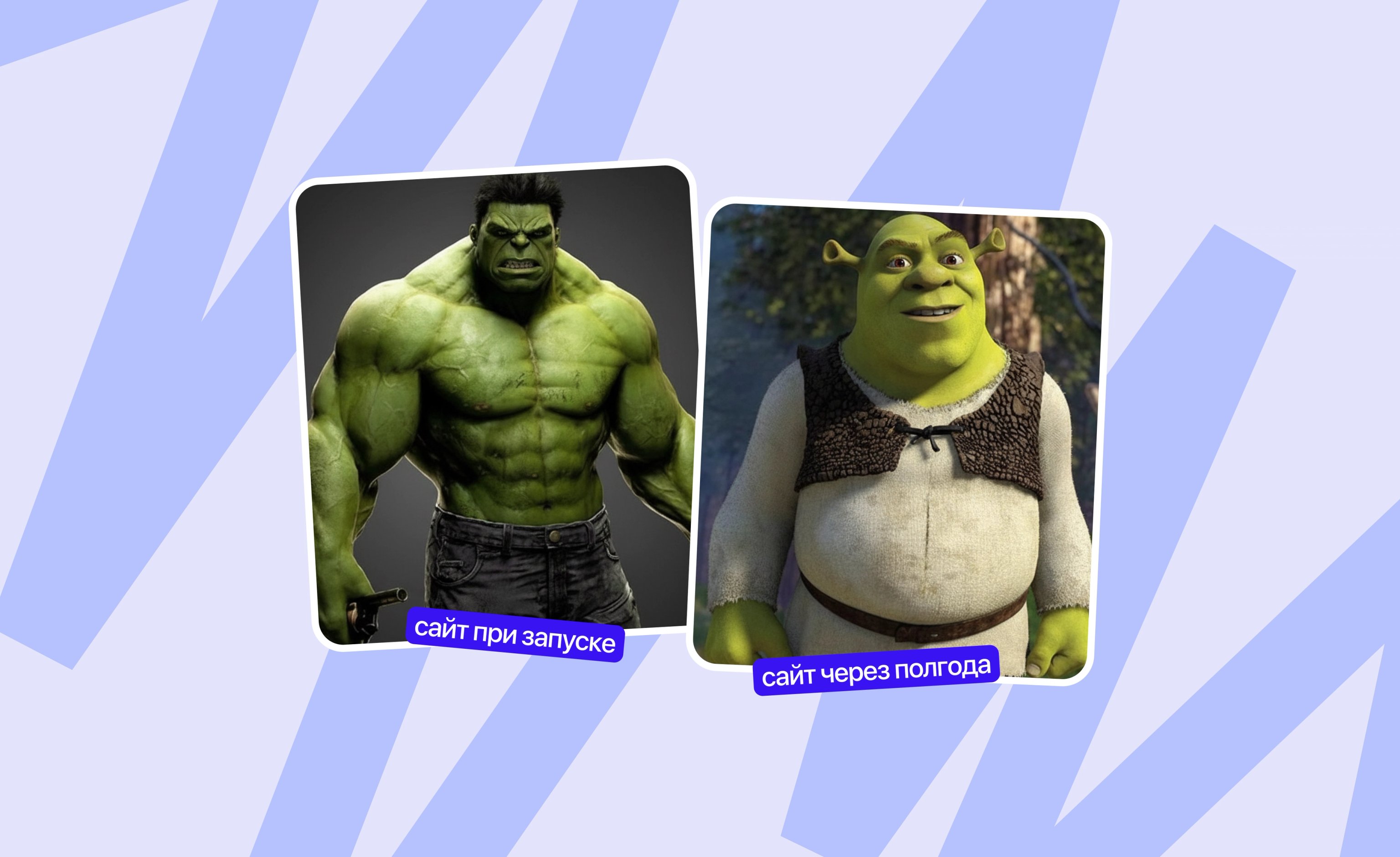 Сайт при запуске и через полгода