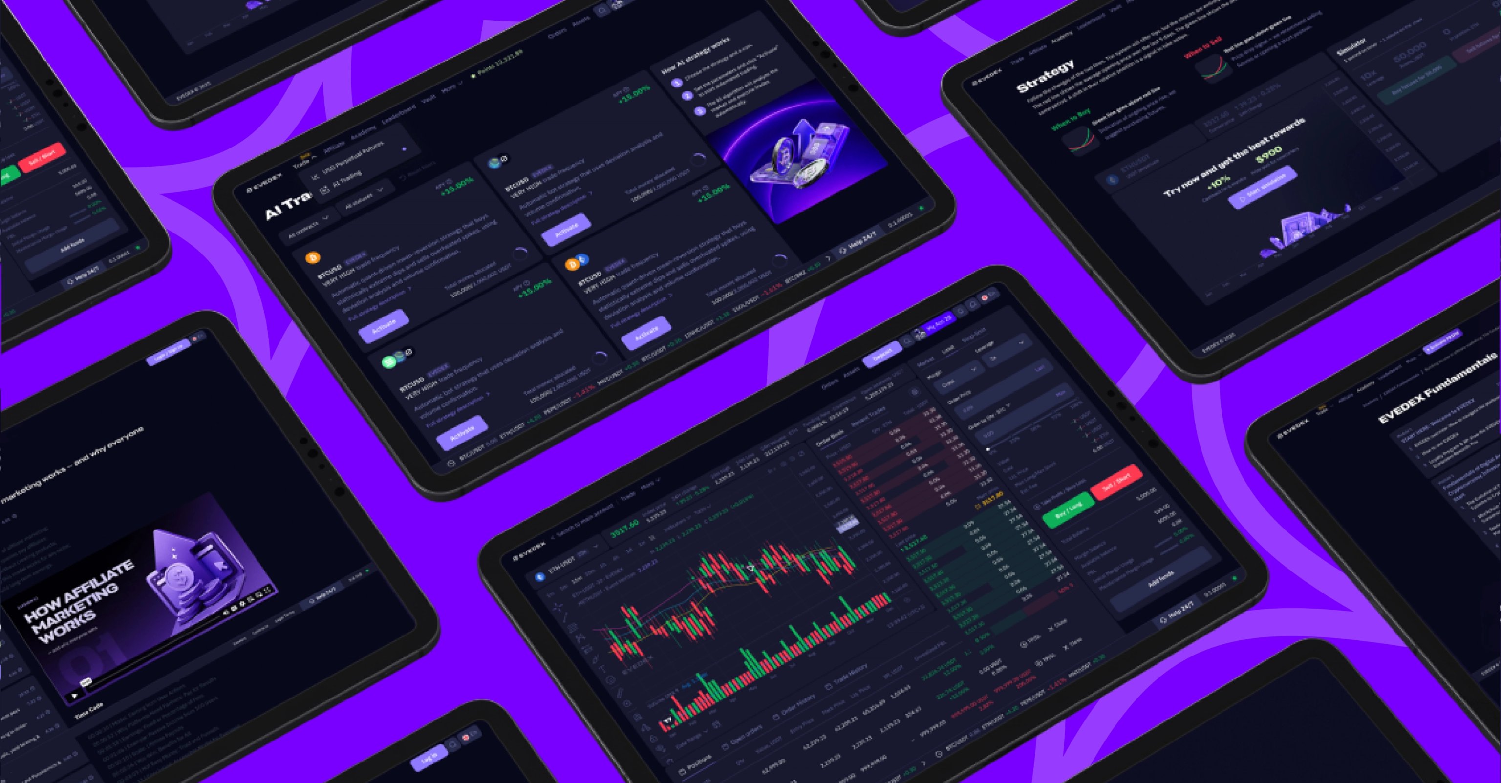 Интерфейс криптобиржи