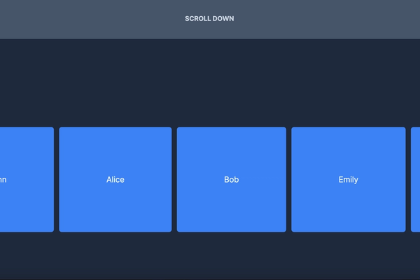 horizontal scroll preview