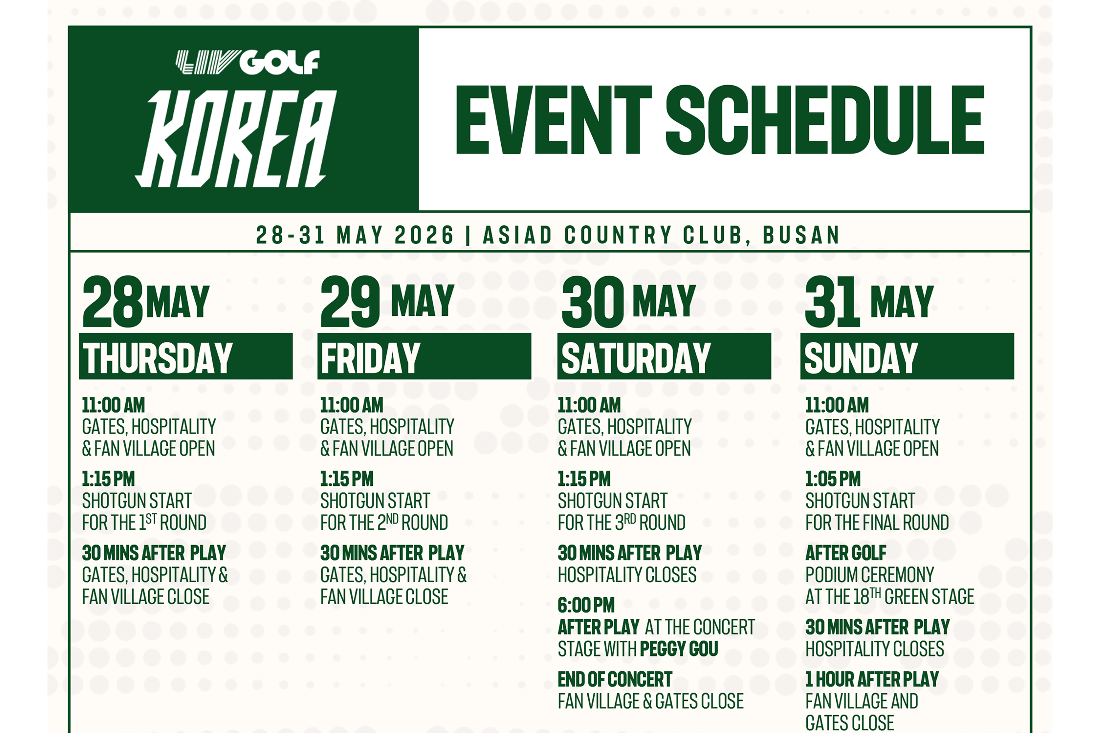 Event Schedule