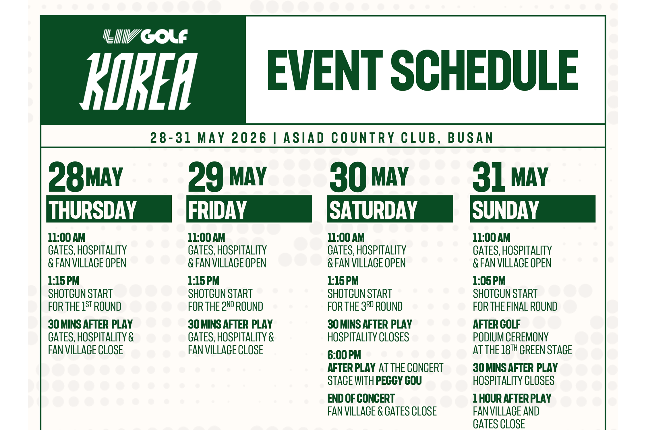 Event Schedule