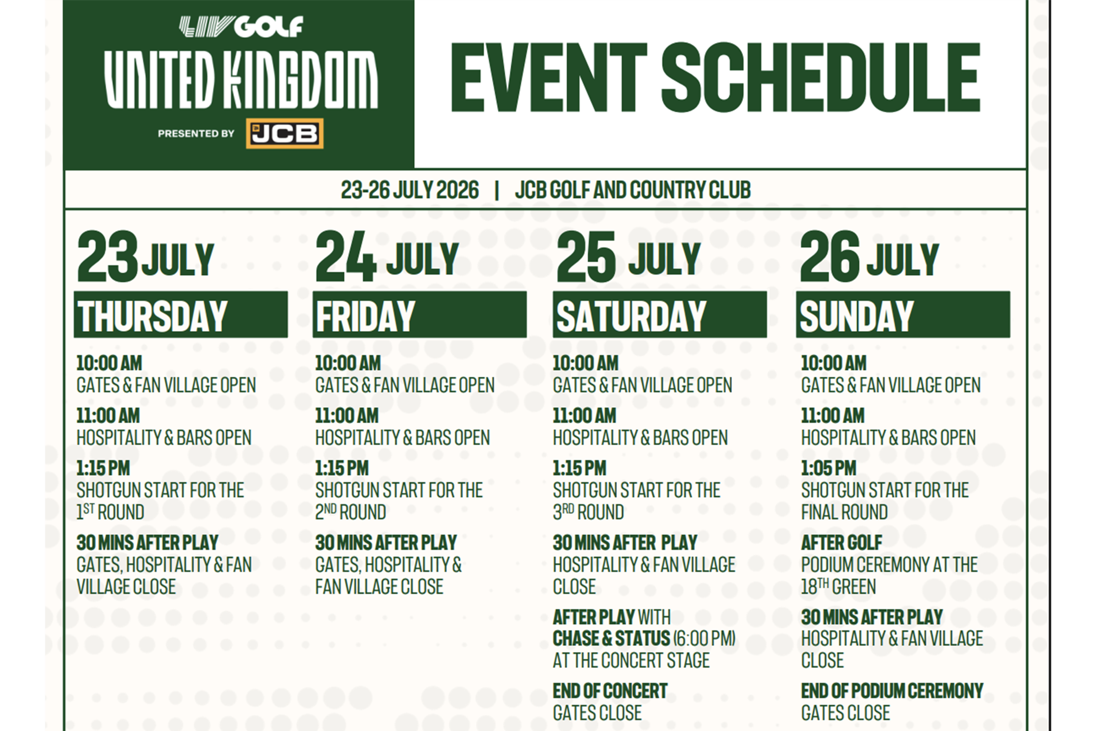Event Schedule