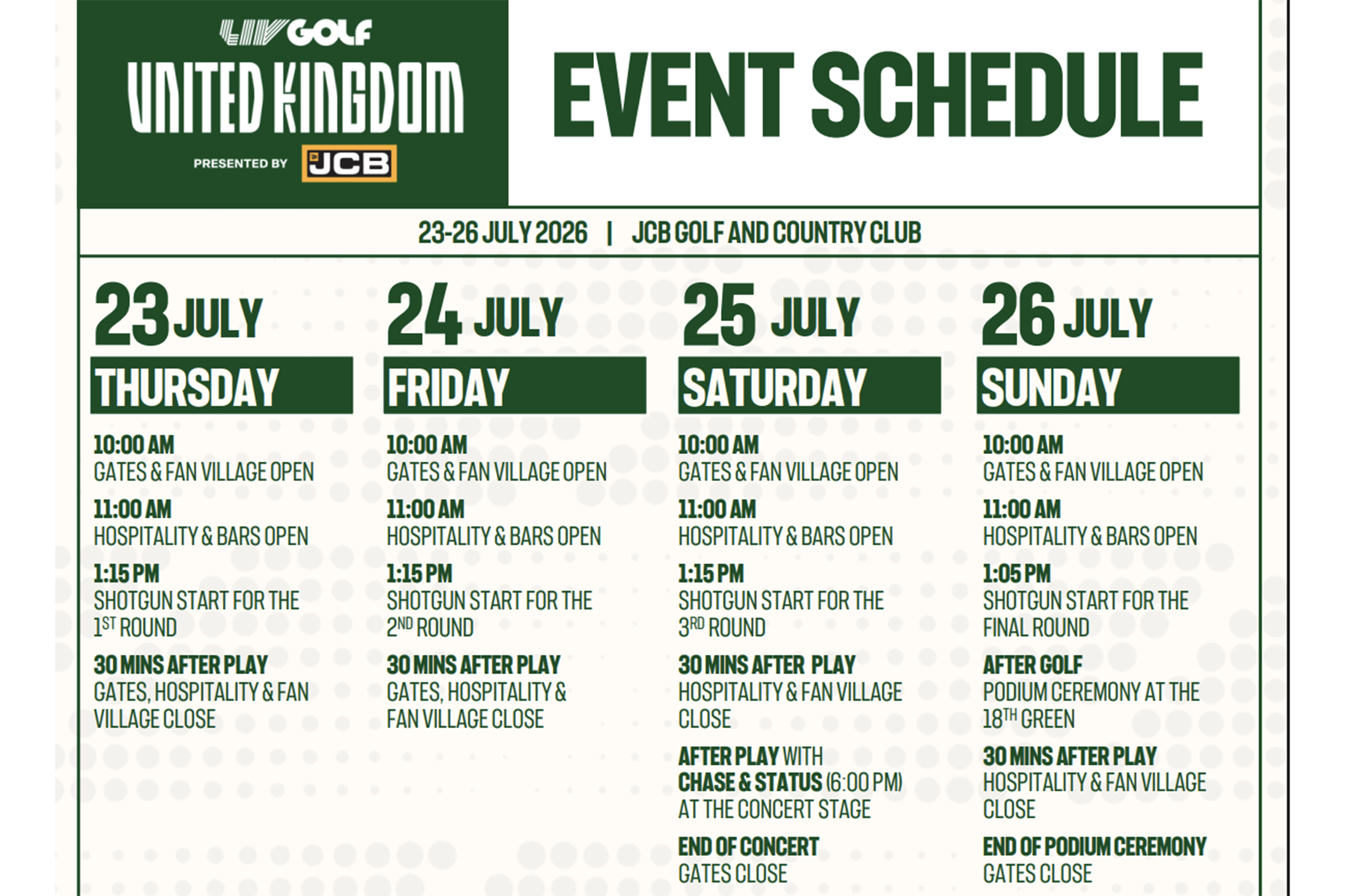 Event Schedule