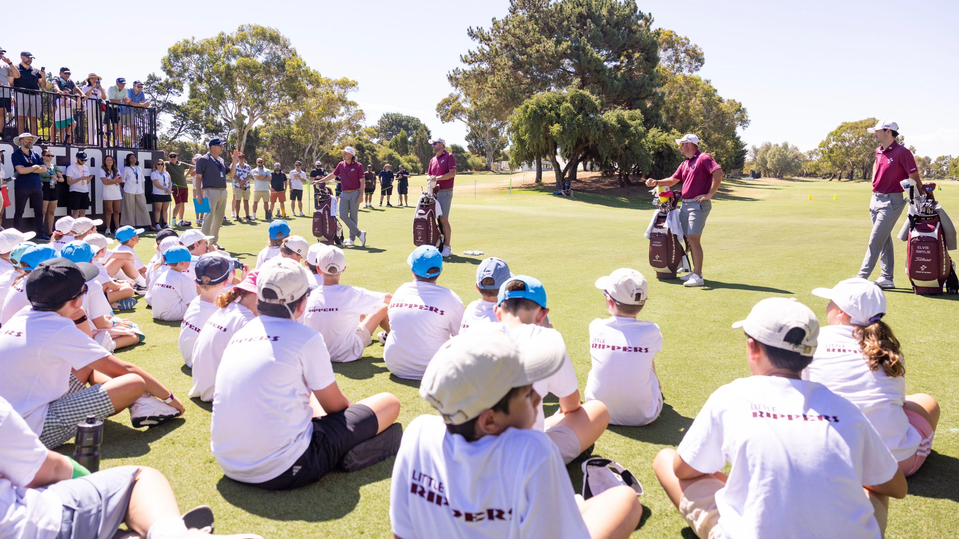 Ripper GC members pose for a photo with attendees during the Little Rippers Clinic