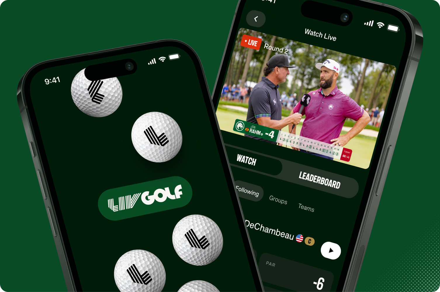 LIV Golf Mobile App visual