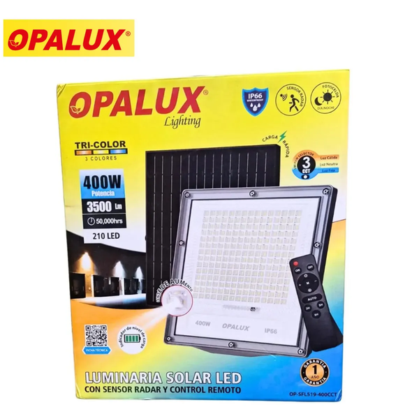REFLECTOR SOLAR LED TRICOLOR 400W  OP-SFL400-CW