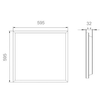 Vista 2 de PANEL LED PERFORMANCE 36W CUADRADO 60X60
