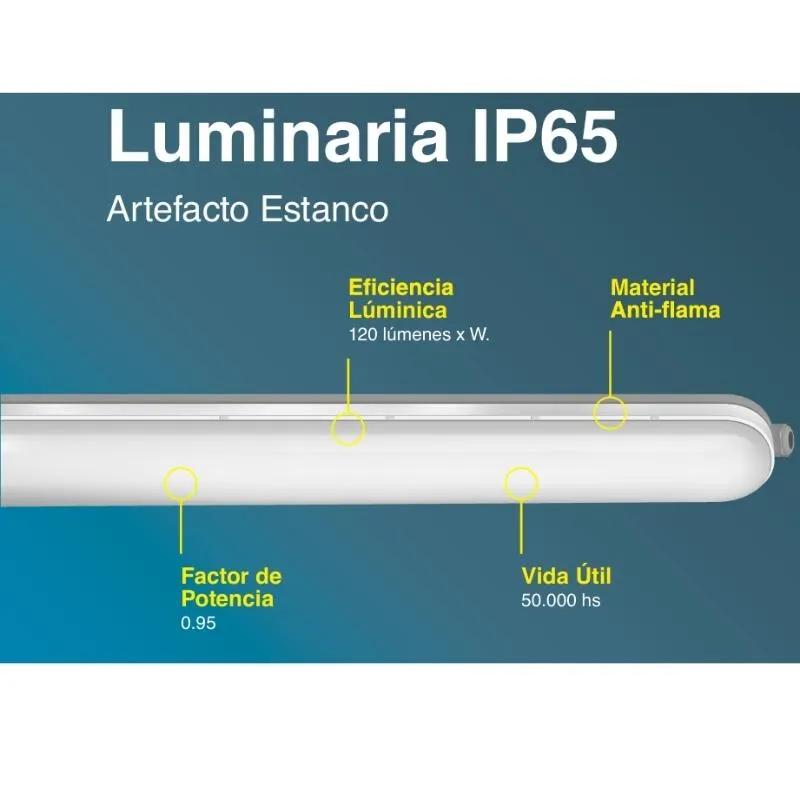 LUMINARIA HERMÉTICA LED INTEGRADA 50W