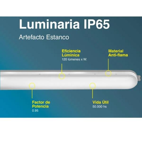 LUMINARIA HERMÉTICA LED INTEGRADA 50W
