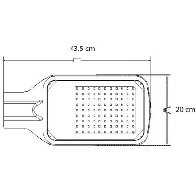 Vista 2 de Luminaria LED Street Light 100W - NovaLamps (12.000 Lúmenes)