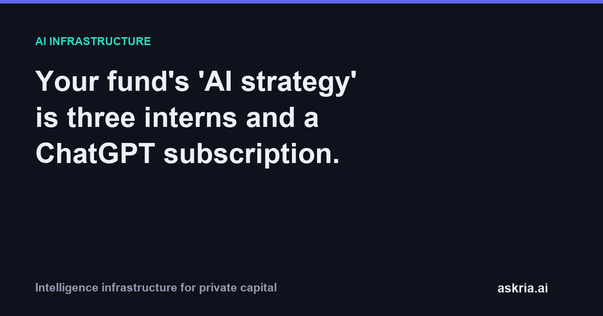 The honest gap between a fund saying it uses AI and the reality of analysts pasting documents into ChatGPT with no real workflow