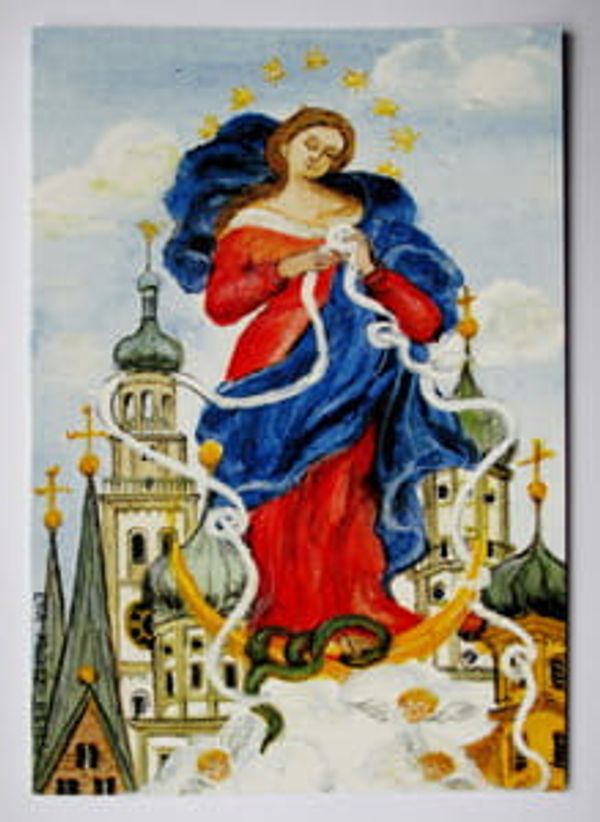 Doppelkarte: Knotenmadonna / Eva Klotz-Reill