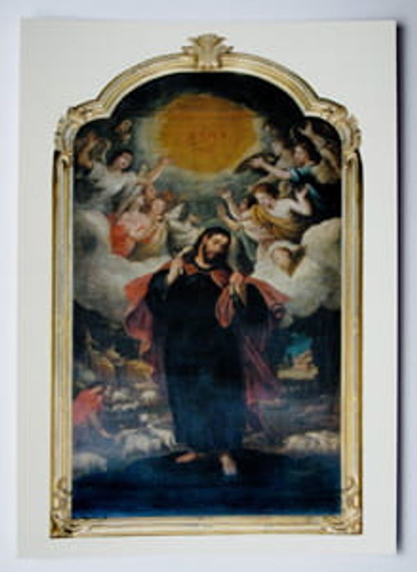 Postkarte: Hochaltarbild der gute Hirte