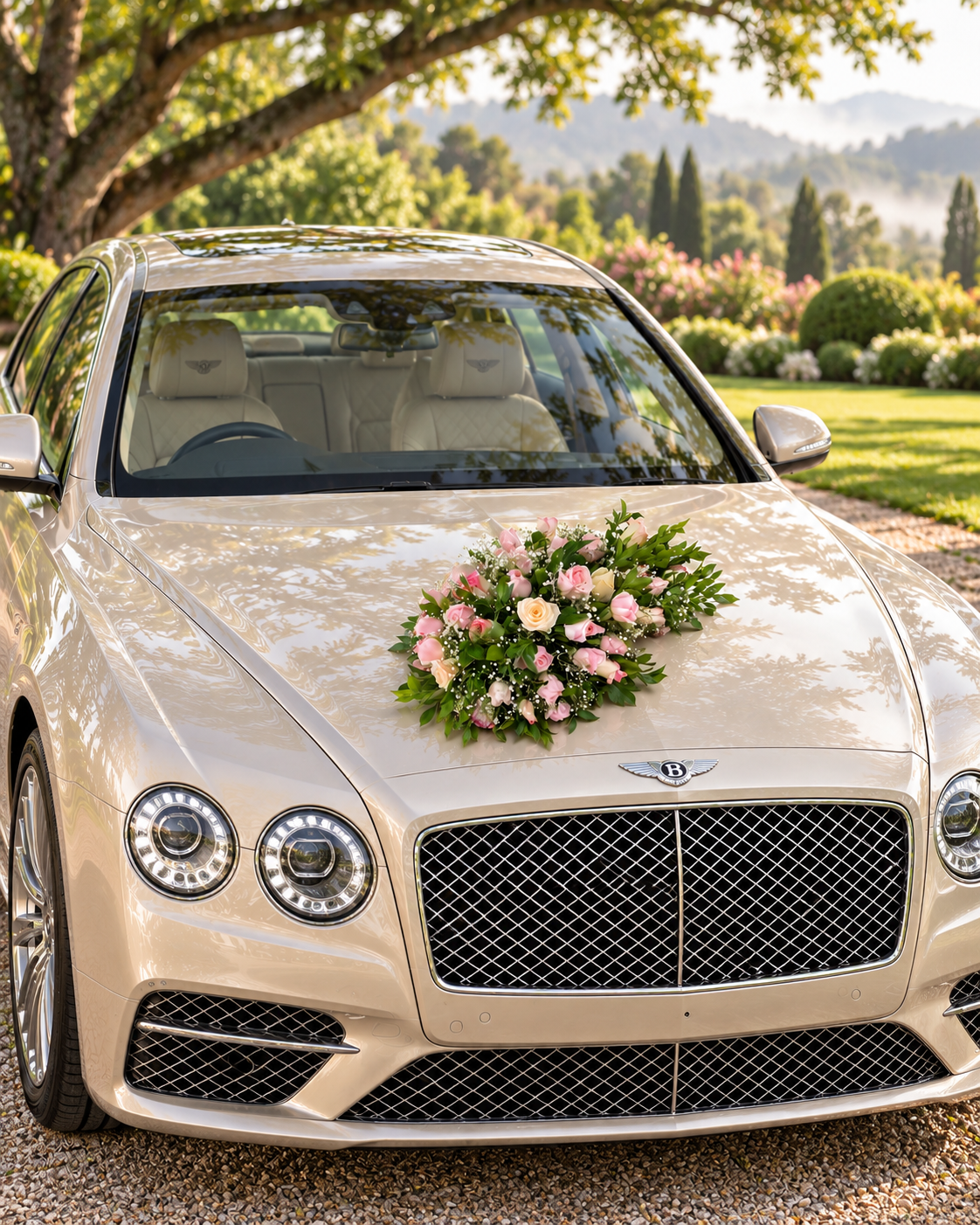 Car Decor Pink Rose