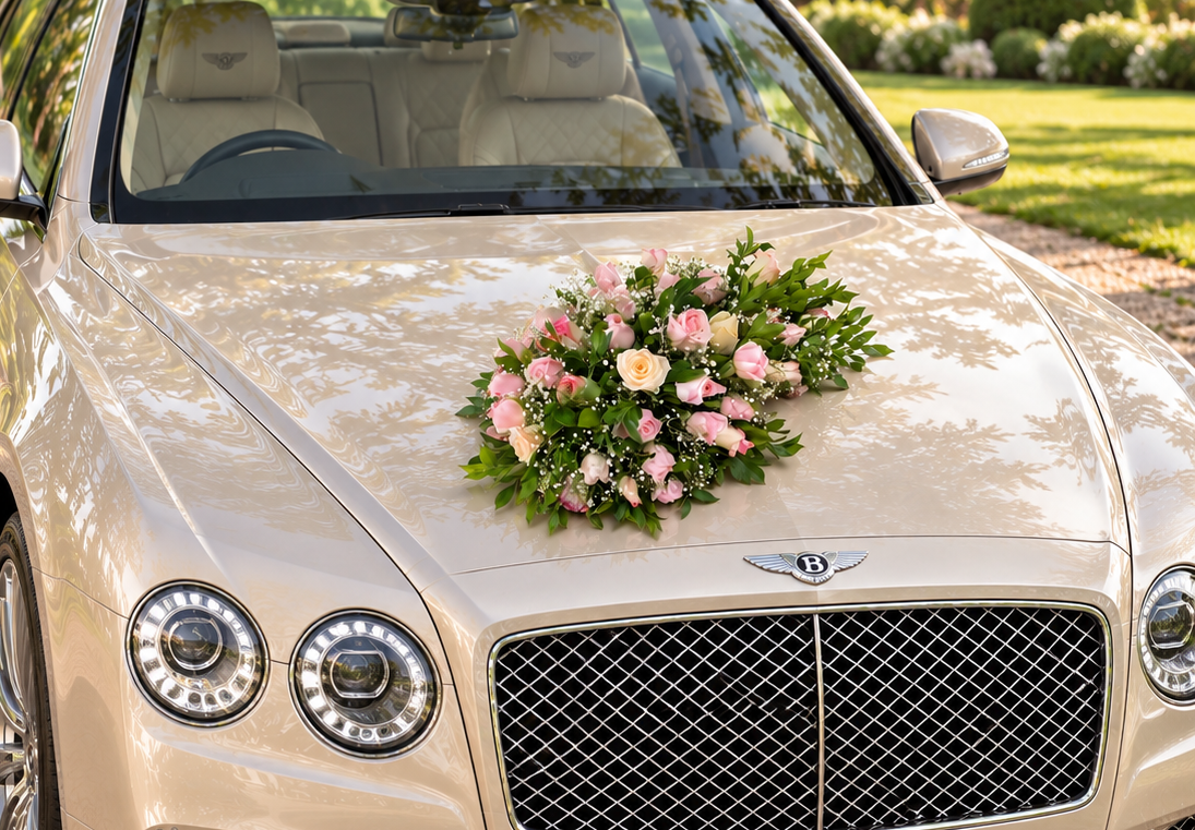 Car Decor Pink Rose