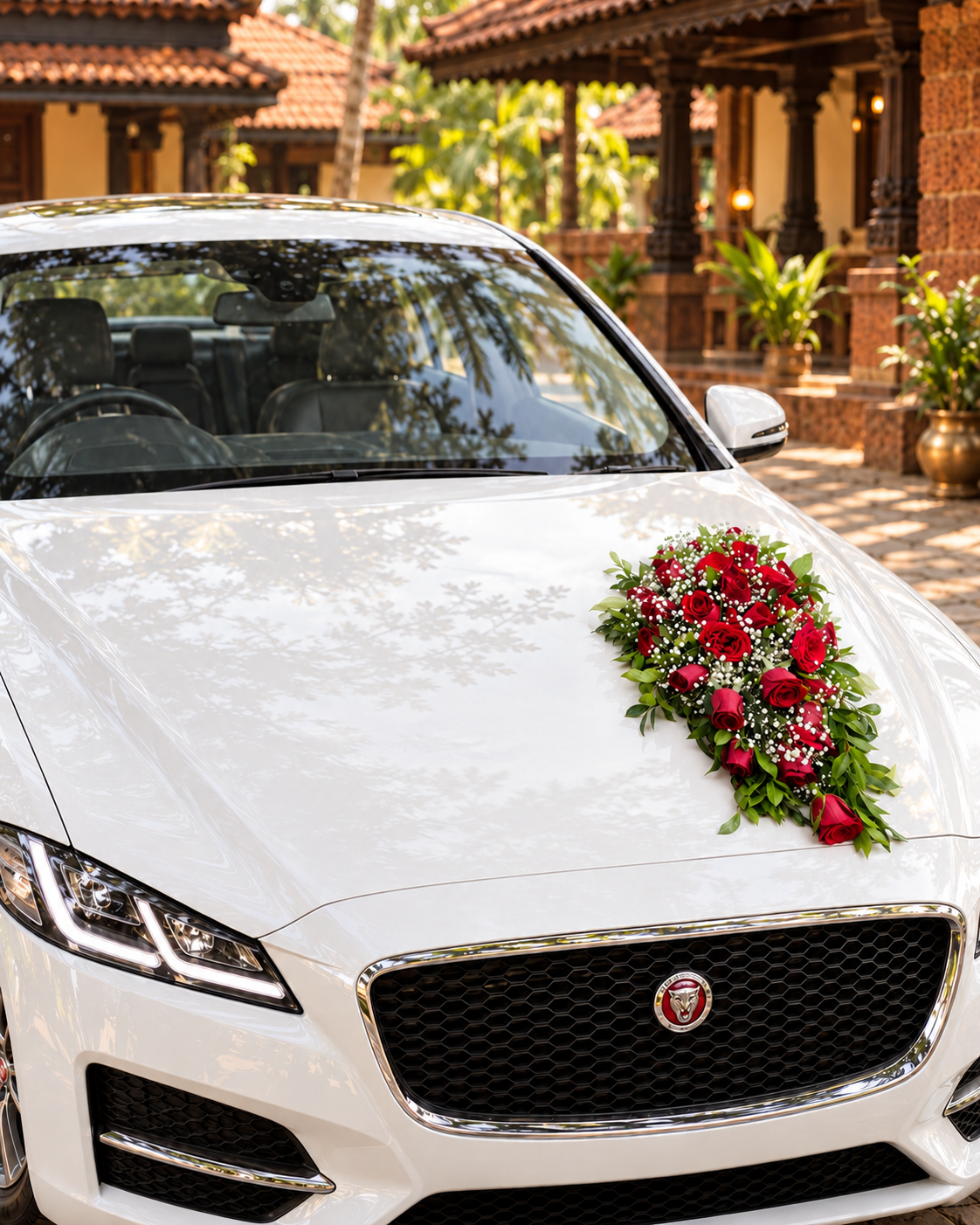 Car Decor Red Rose