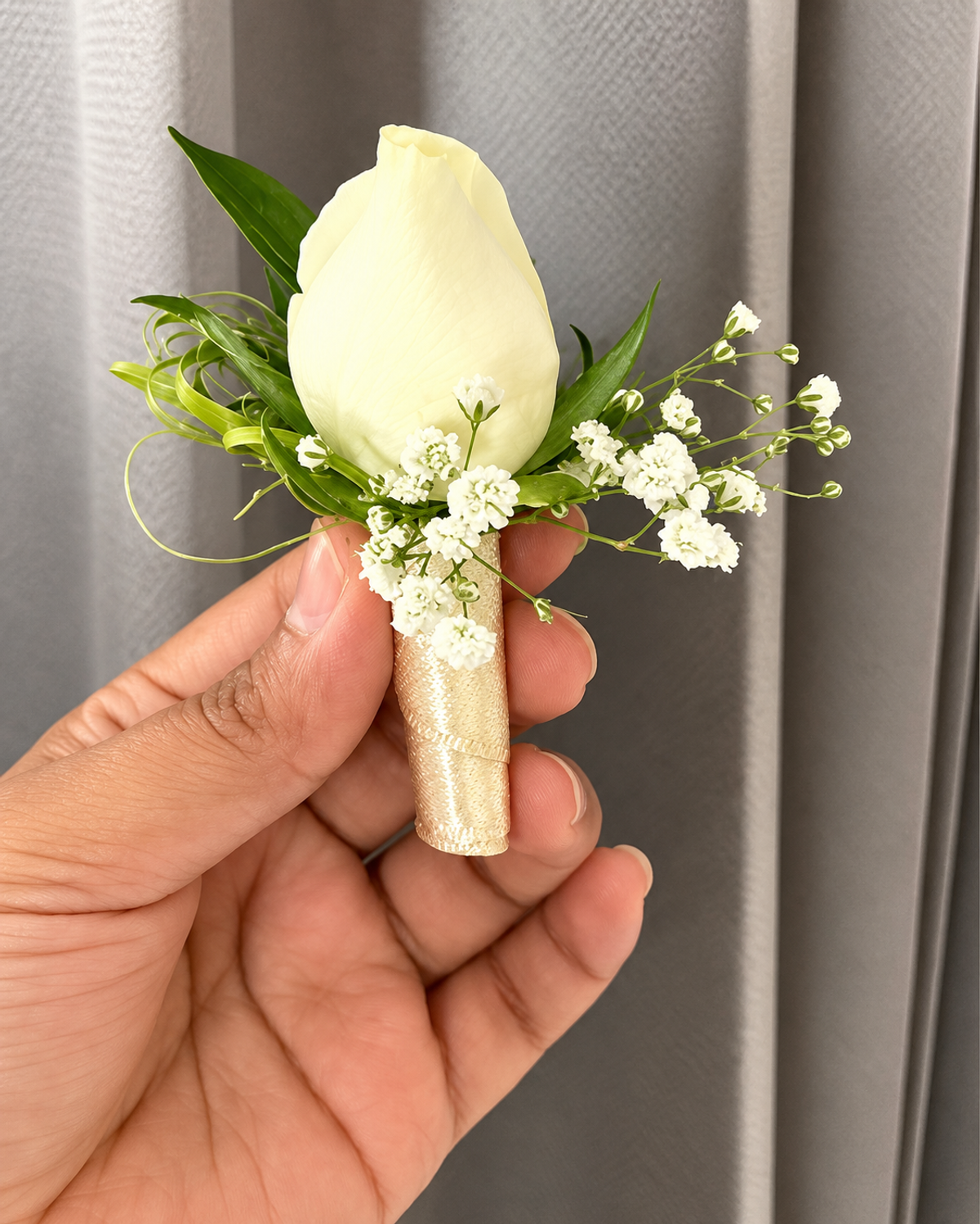 Ivory Bud Boutonniere
