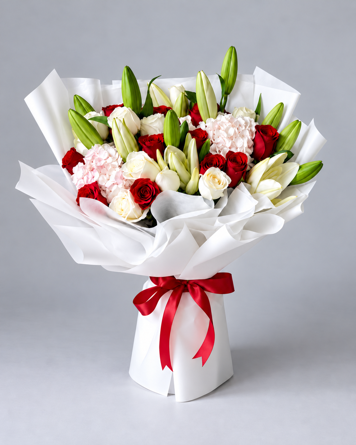 Ivory & Ruby Lilies