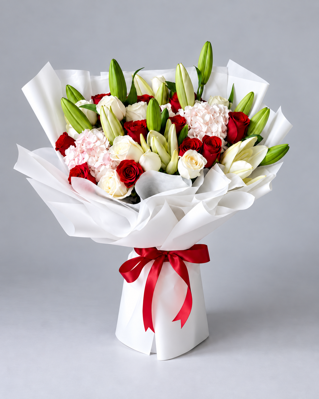 Ivory & Ruby Lilies
