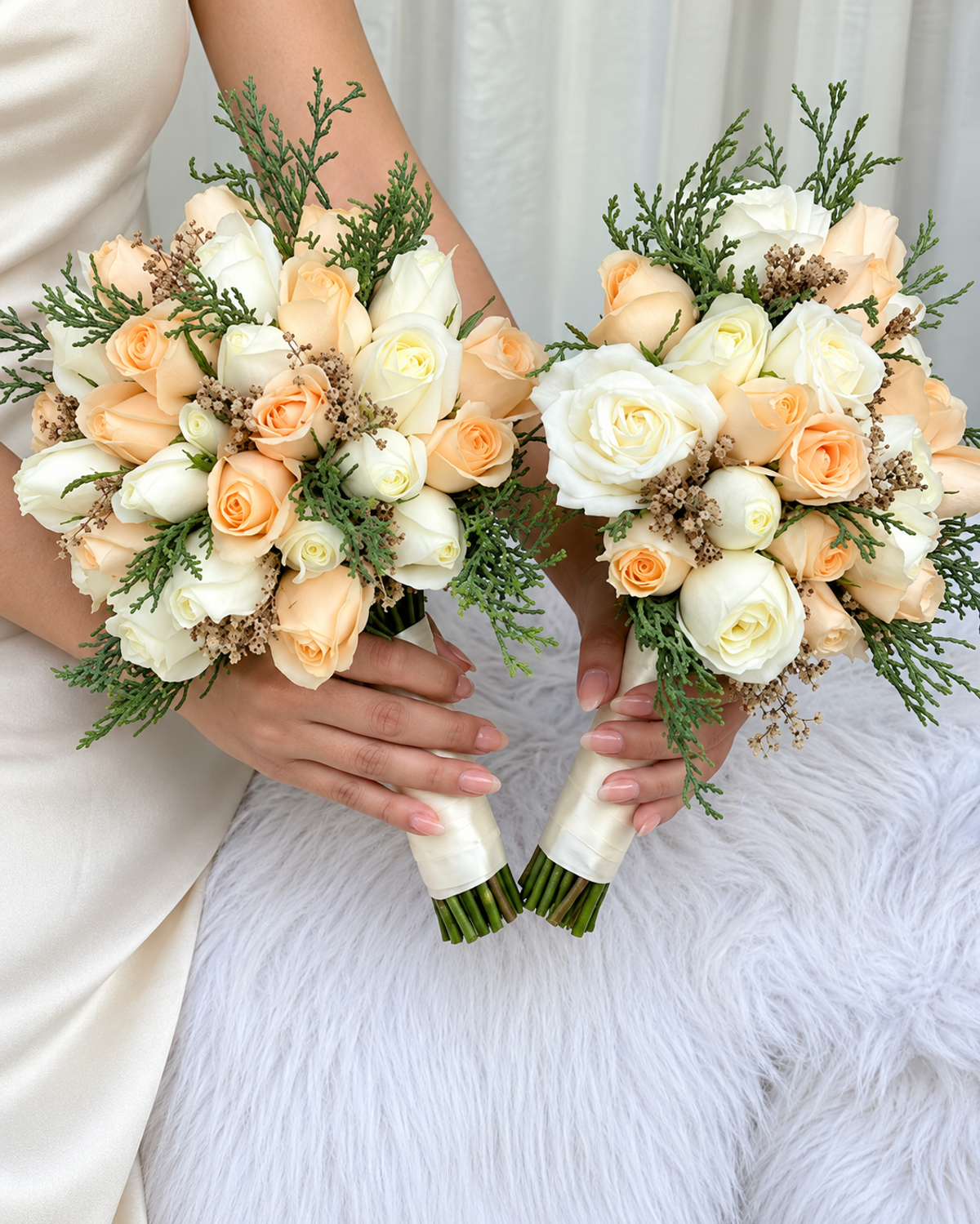 Peach Bridesmaid Posy