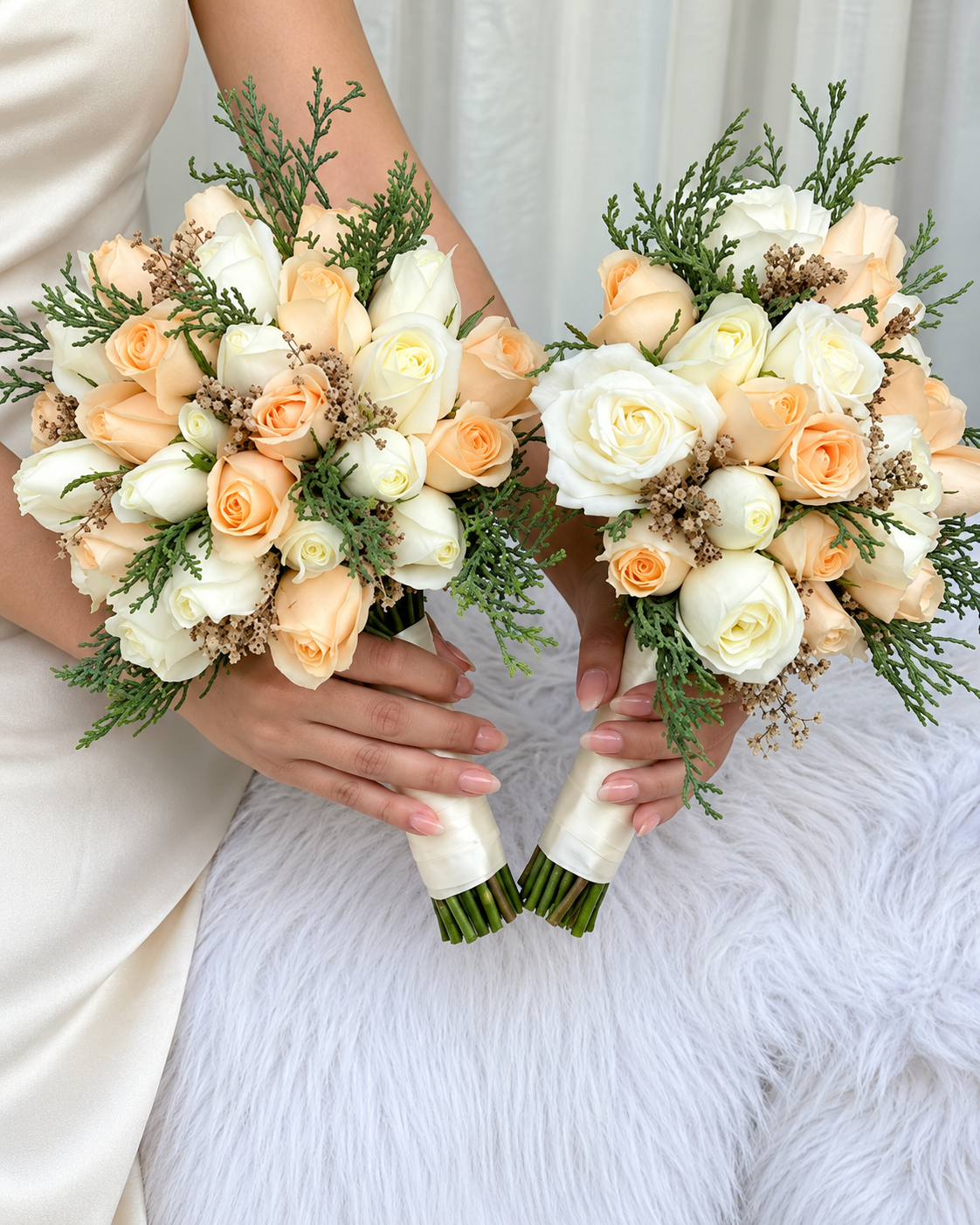 Peach Bridesmaid Posy