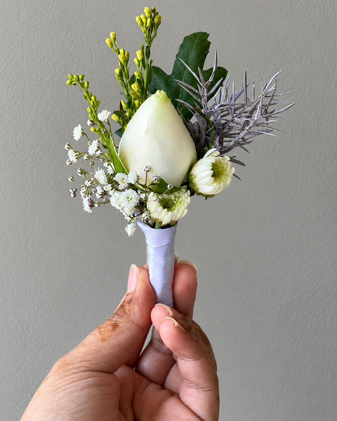 Woodland Pearl Boutonniere