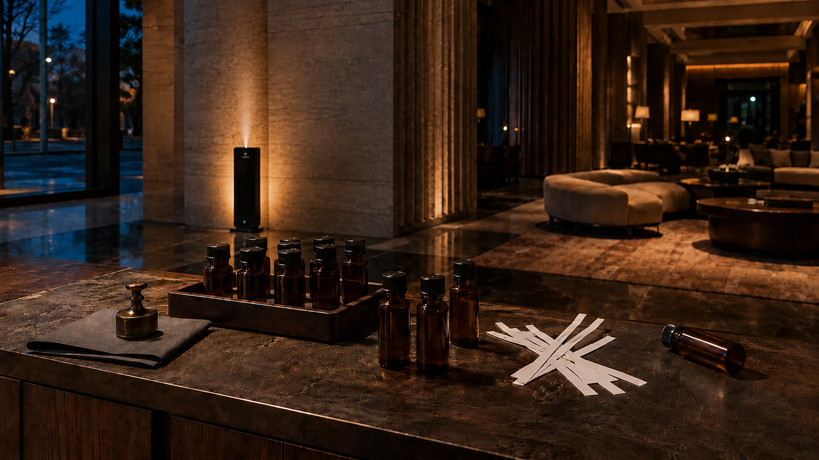 Hotel lobby running a signature scent programme - Airosyn