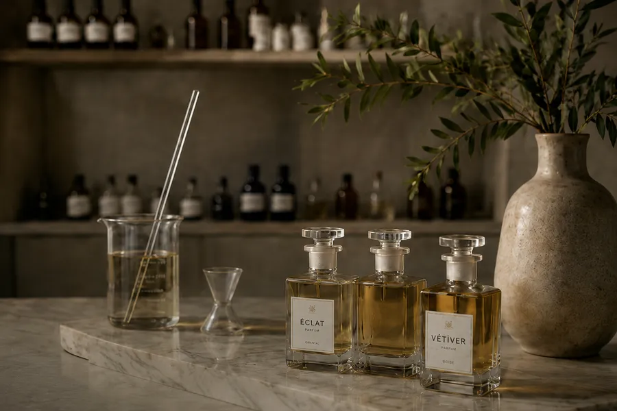 Perfumer studio atmosphere