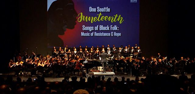 Juneteeth Songs of Black folk orchestra and choir