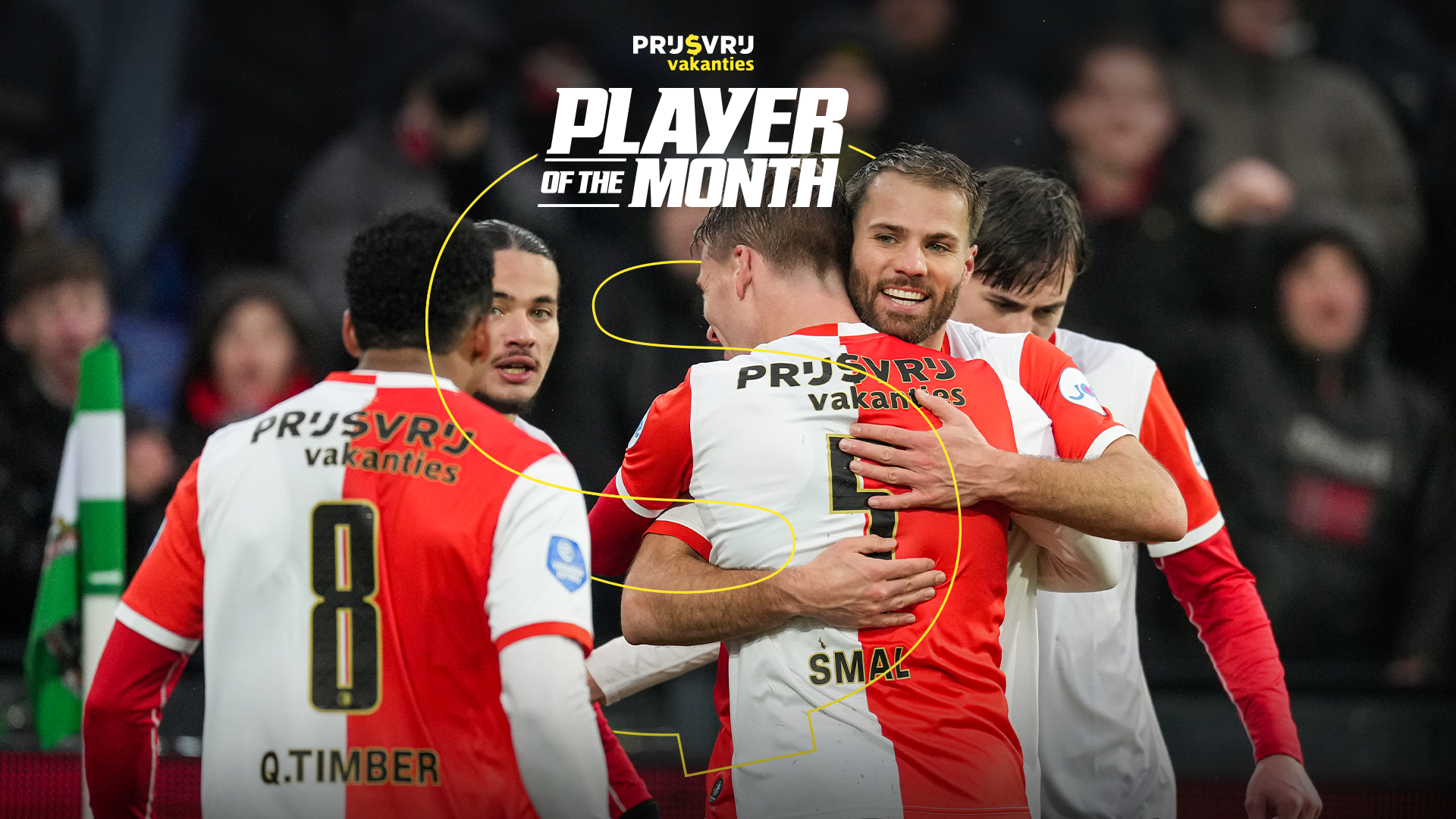 Player of the Month visual met diverse Feyenoord 1-spelers