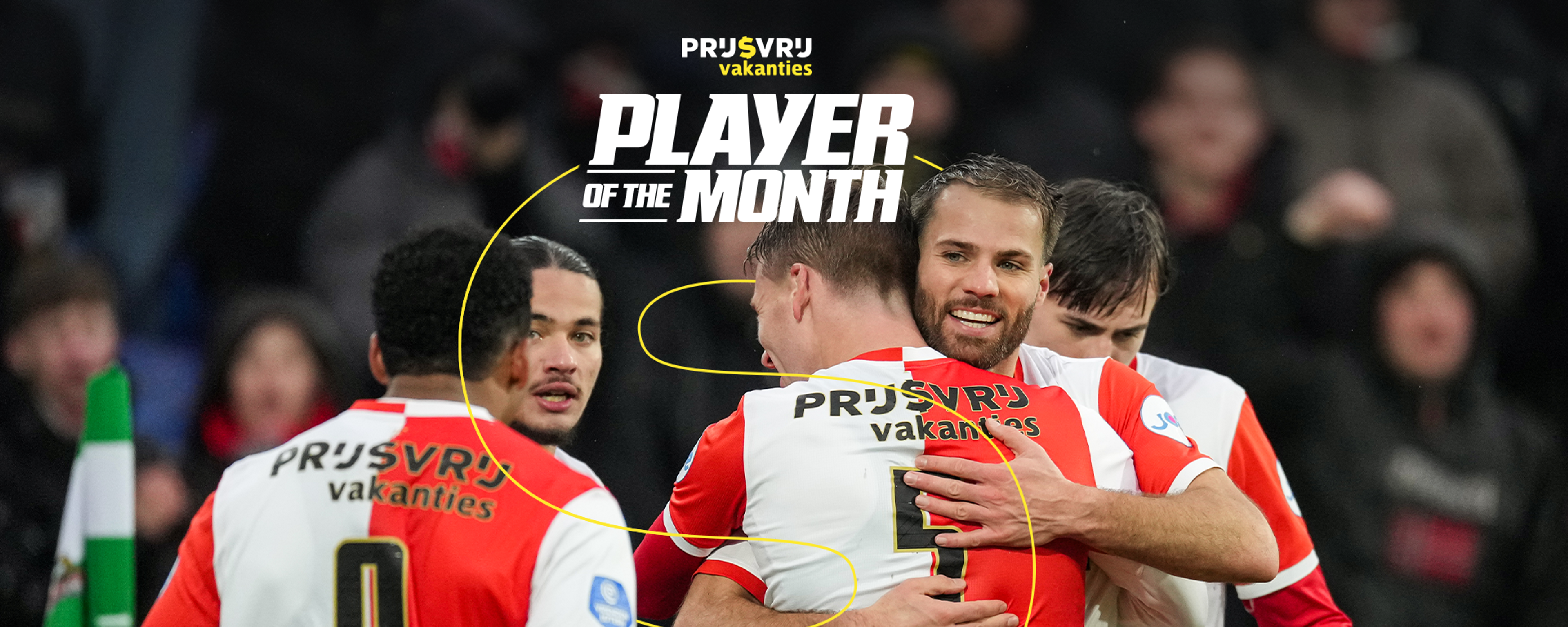 Player of the Month visual met diverse Feyenoord 1-spelers