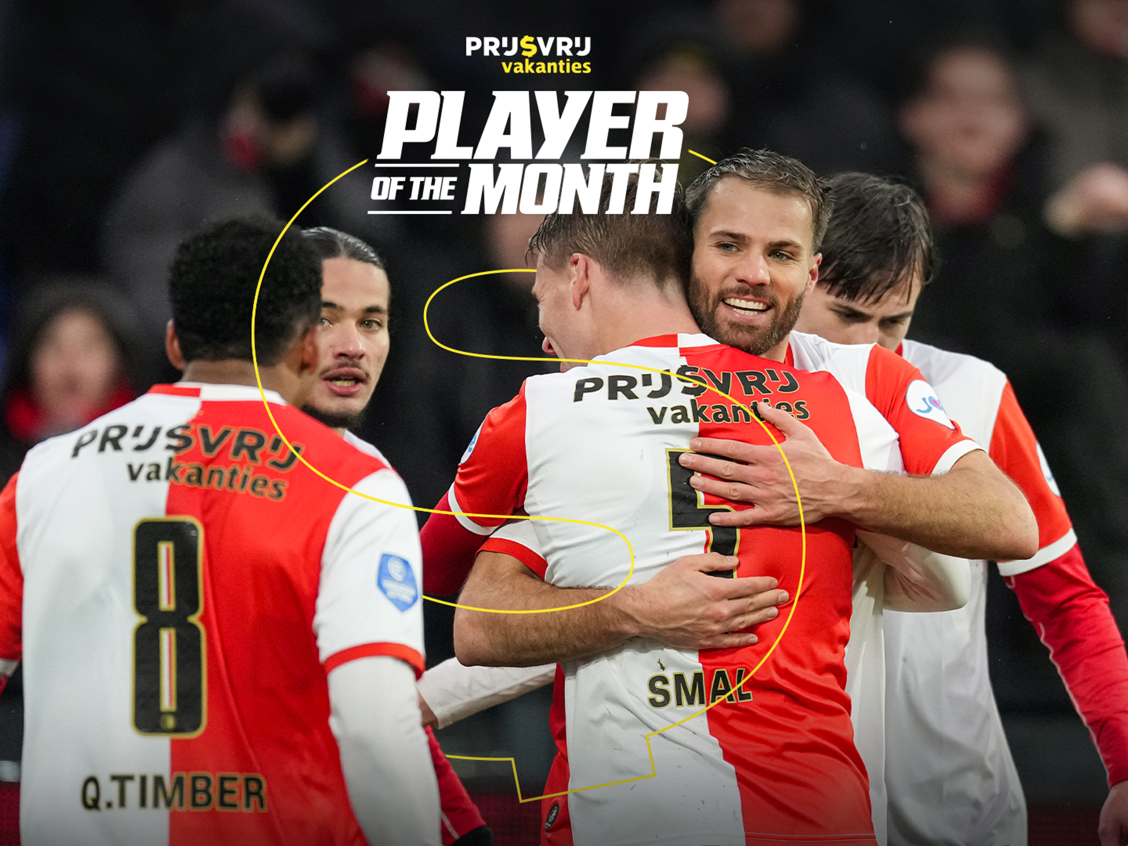 Player of the Month visual met diverse Feyenoord 1-spelers