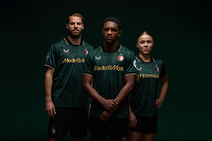 Nieuwkoop, Read en Van der Sluijs dragen het nieuwe Feyenoord-tenue