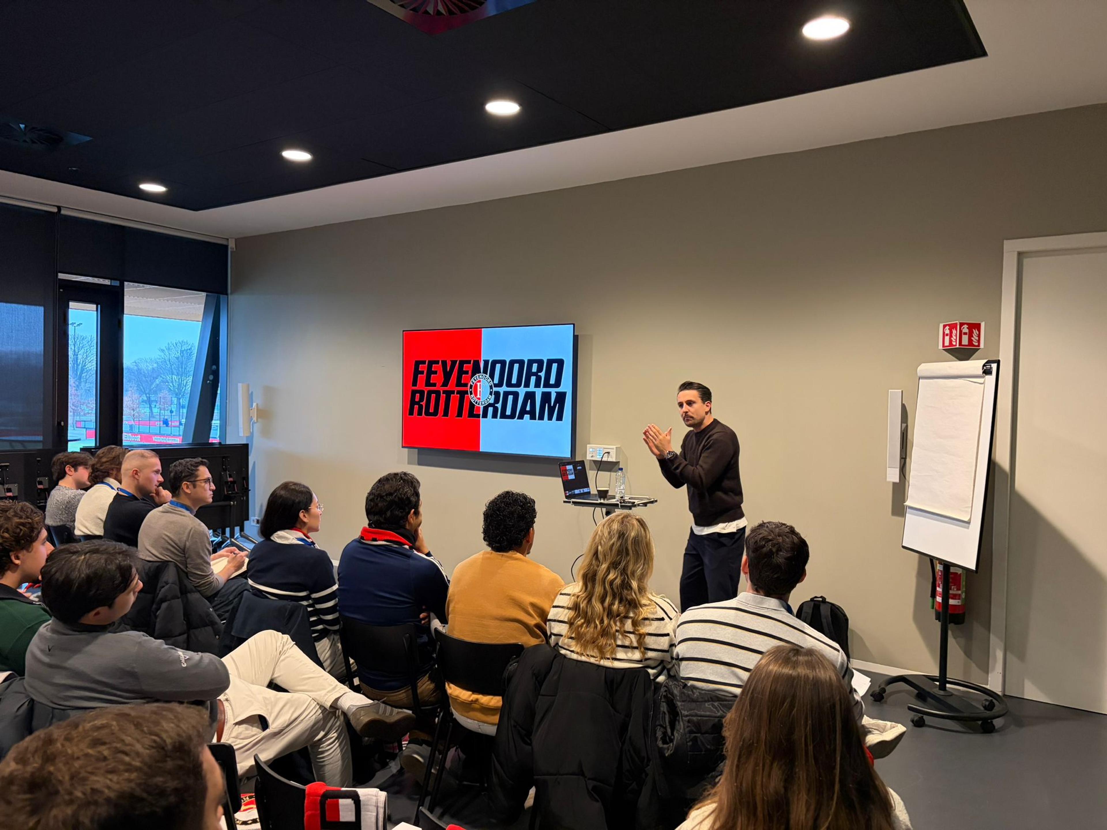 Presentation by Zeb Jacobs to the students of the Real Madrid Graduate School