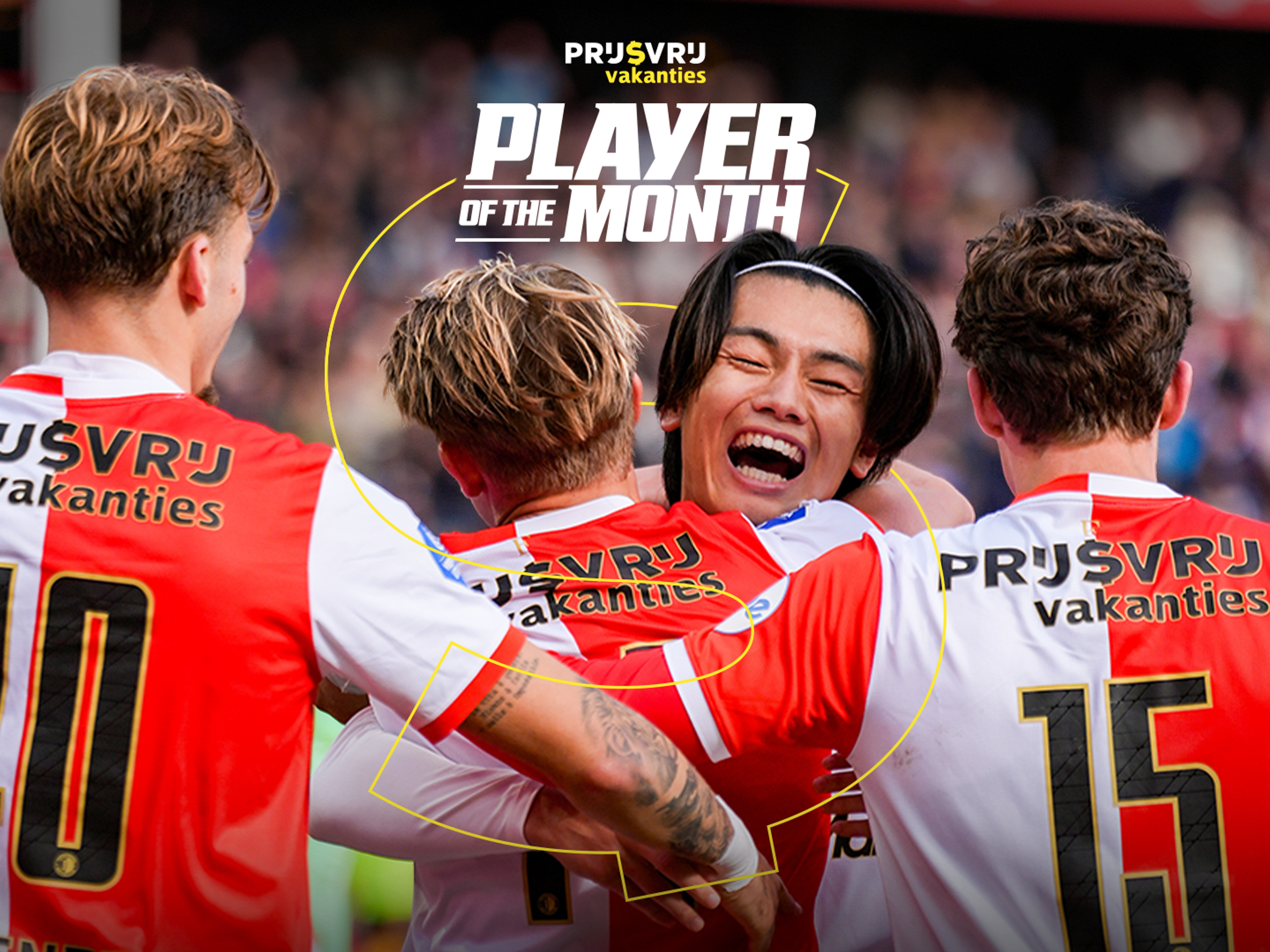 Player of the Month visual met diverse Feyenoord 1-spelers