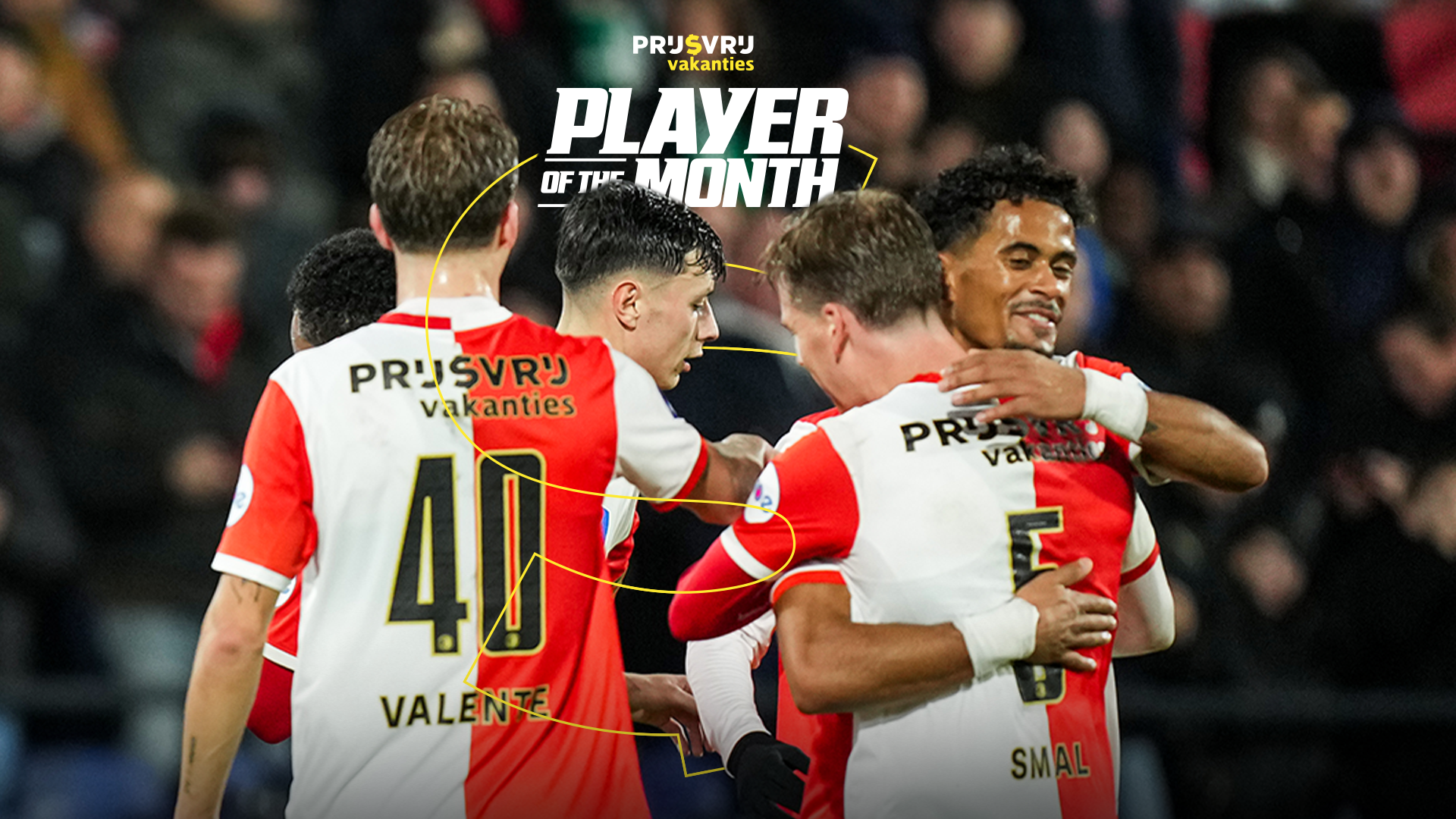 Player of the Month visual met diverse Feyenoord 1-spelers