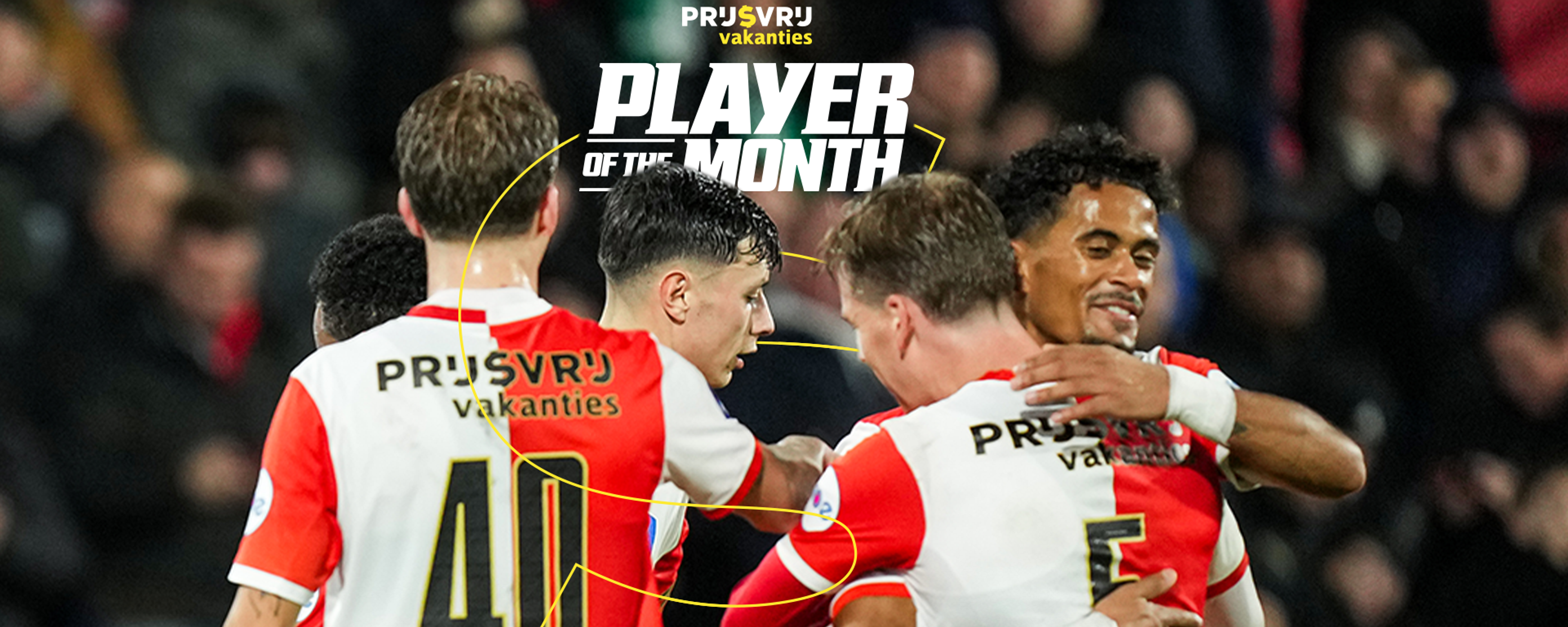 Player of the Month visual met diverse Feyenoord 1-spelers