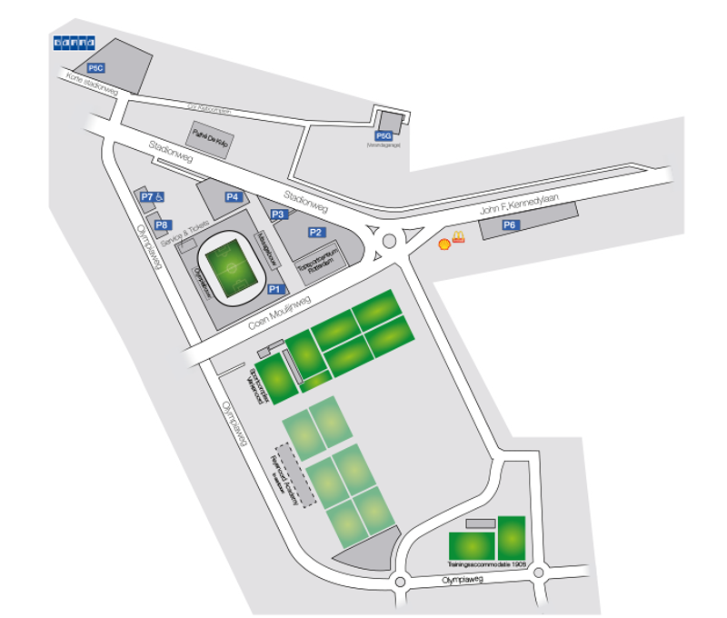 Plattegrond trainingscomplex 1908