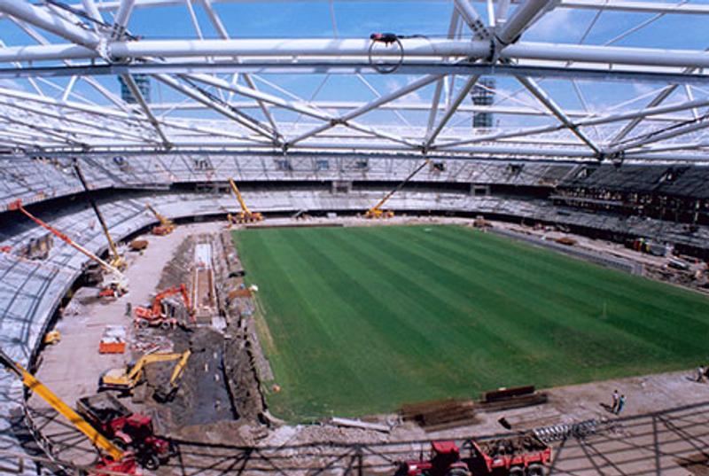 Renovatie aan De Kuip begin jaren '90