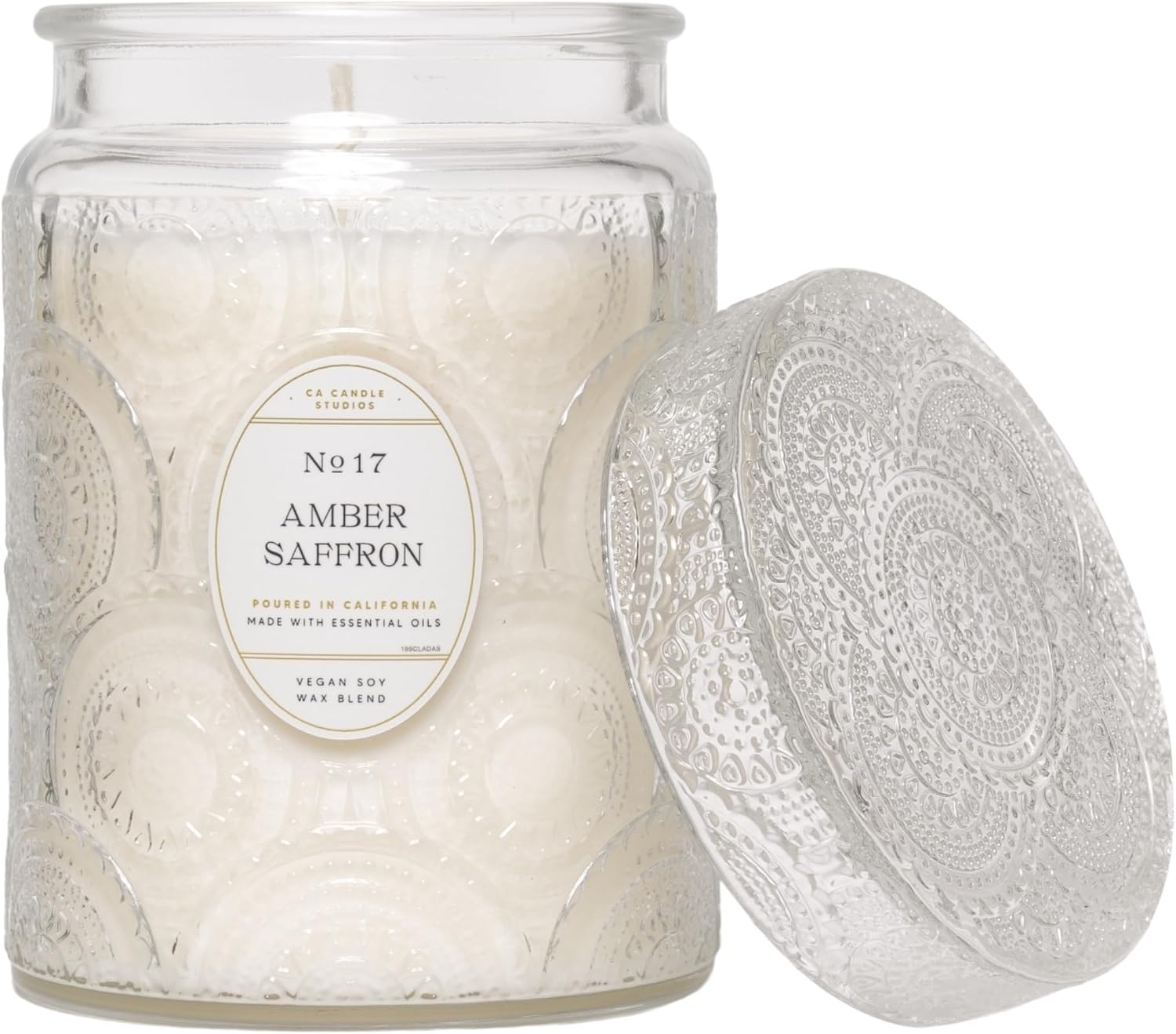 Saffron Amber Glass Scented Soy Candle