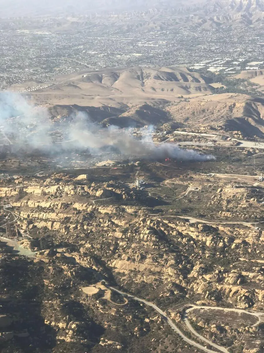 Aerial Photo From Cbsla Showing The Start Of The Fire At Ssfl. Https://Twitter.com/Stu_Mundel/Status/1060692904107110400