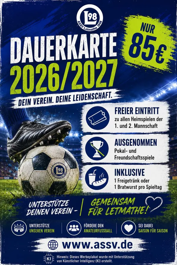 ASSV Dauerkarten jetzt verfügbar!