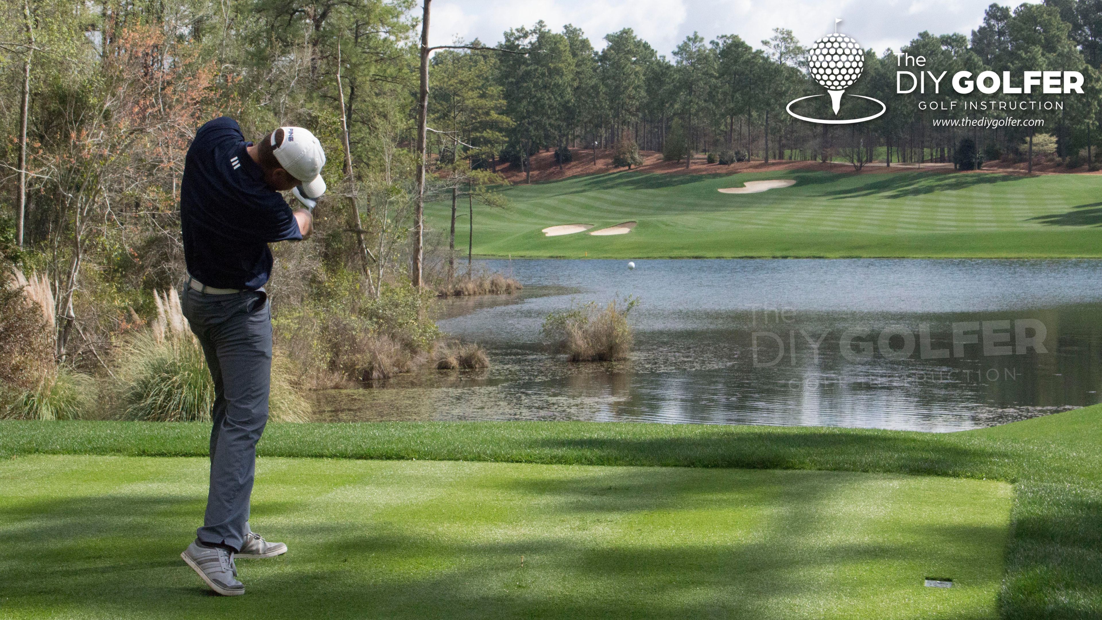 Golf Swing Photo: Hitting to Wide Fairway Over Water Follow Through