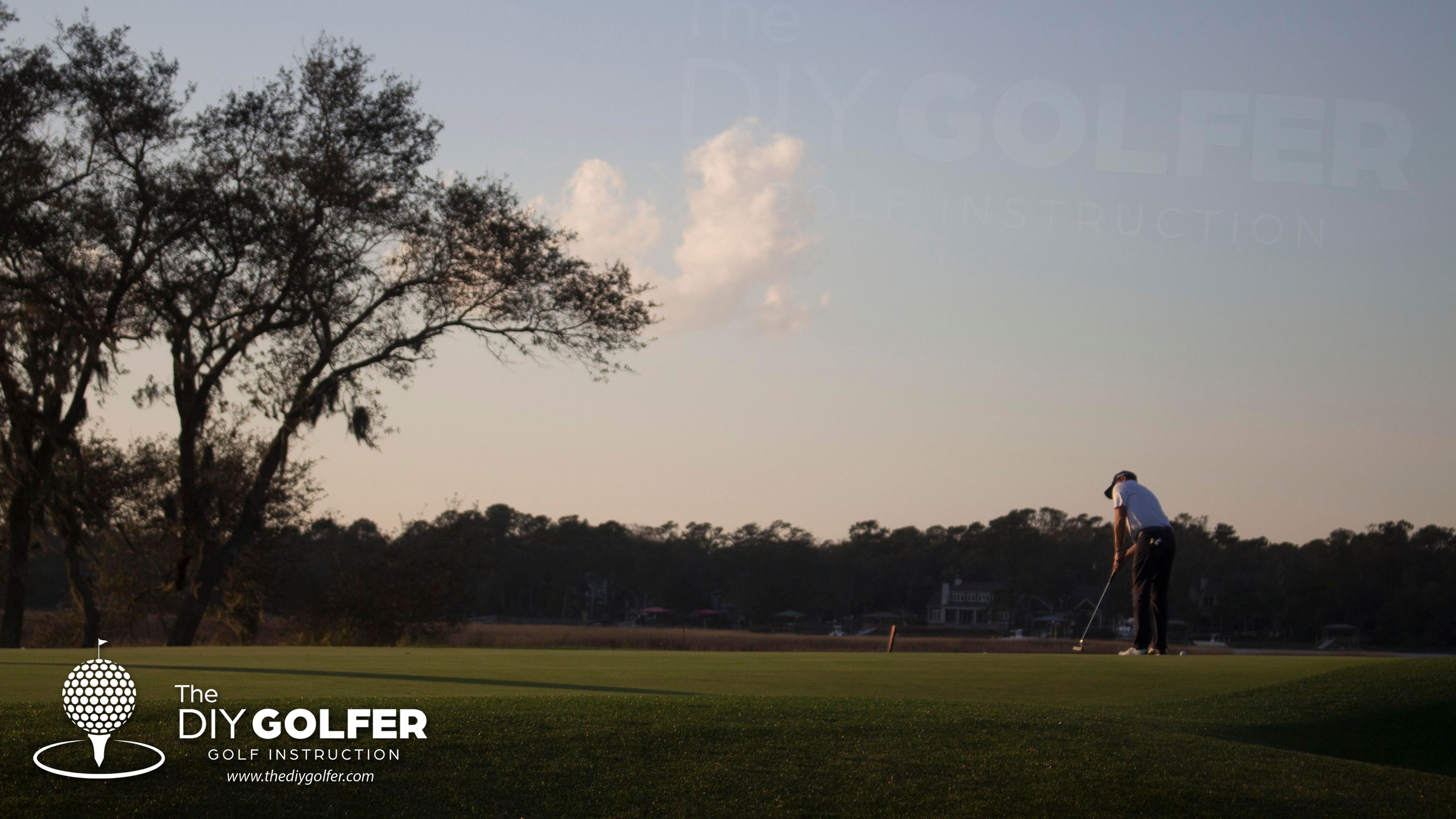 Golf Putting Photo: Striking Putt from Distance