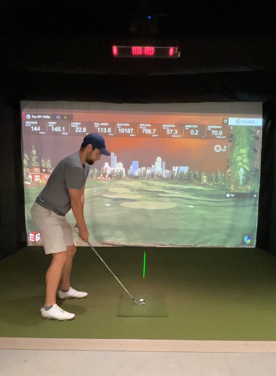 Golf Photo: Hitting at Uneekor Indoor Simulator